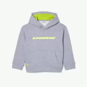 Image of Lacoste Contrast Hoodie Juniors - Grey
