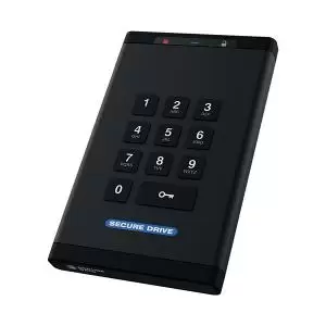 Image of SecureDrive KP Hardware Encrypted External Portable Hard Drive 4TB