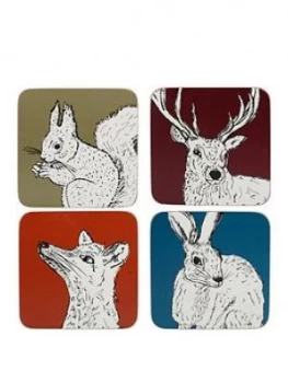 Image of Kitchencraft Into The Wild Pack Of 4 Premium Coasters