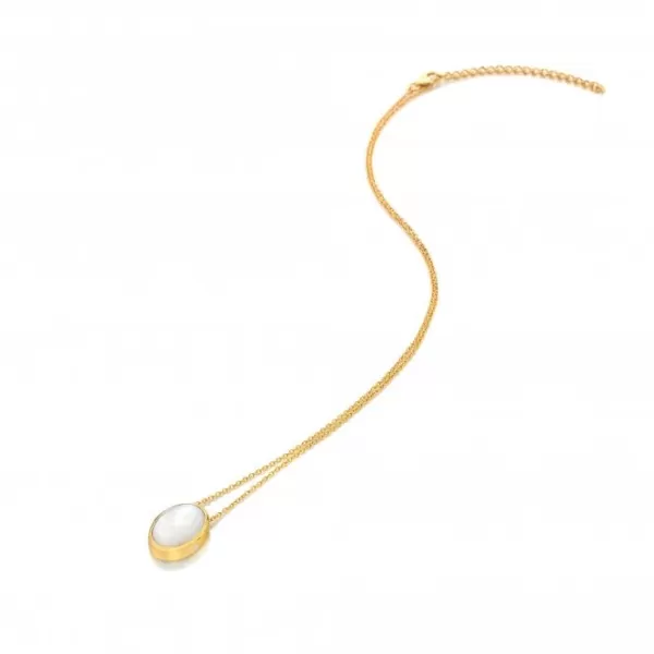 Image of Oval MOP Necklace DN189
