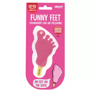 Image of Walls Ice Cream - Funny Feet Strawberry (Pack Of 12) Air Freshener