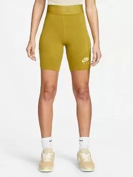 Image of Nike Air NSW Bike Shorts - Khaki, Size S, Women