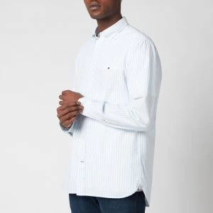 Image of Tommy Hilfiger Mens Oxford Stripe Shirt - Calm Blue - M