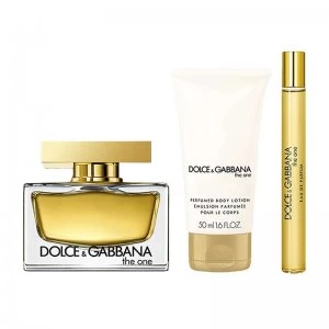Image of Dolce & Gabbana The One Gift Set 75ml Eau de Parfum + 10ml Eau de Parfum + 50ml Body Lotion