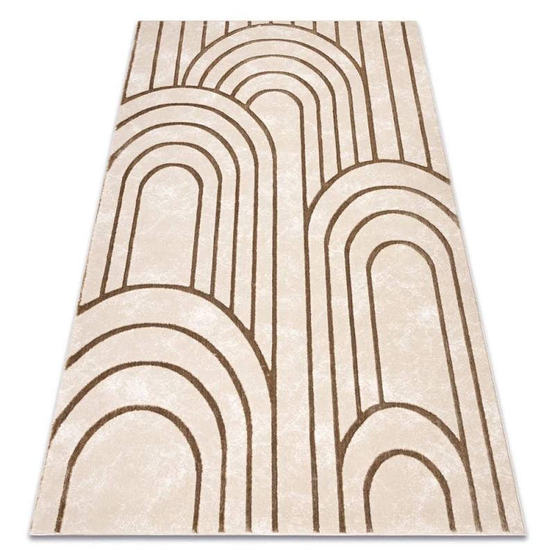 Image of RugsX Carpet Allure 5756 Geometric - Structural, Stylish, Glamour Beige 80X150 Cm