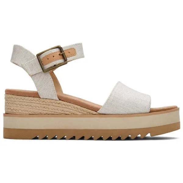 Image of Toms Womens Diana Vegan Wedge Sandals - UK 8 Beige female PS4148NTC8