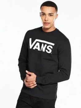 Image of Vans Classic Logo Crew Neck Sweat Black Size S Men