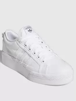 Image of adidas Originals Nizza Platform - White/White, Size 8, Women