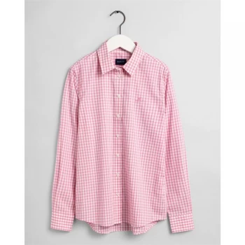 Image of Gant Gingham Broadcloth Shirt - 663 SEA Pink