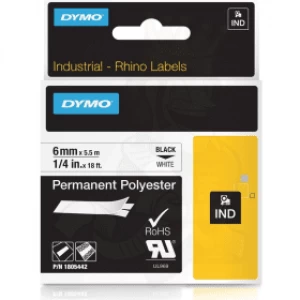 Image of Dymo 18508 Black on Clear Label Tape 9mm x 7m