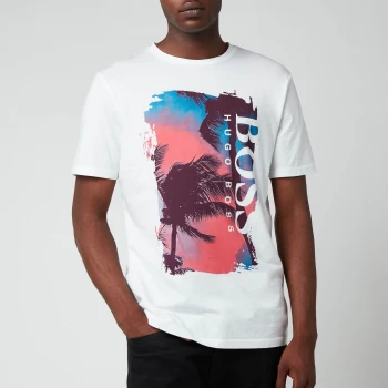 Image of Hugo Boss TSummary Logo Photo T-Shirt White Size S Men