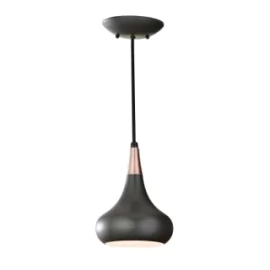 Image of Beso 1 Light Dome Ceiling Pendant Dark Bronze, E27