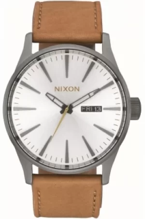 Image of Unisex Nixon The Sentry Leather Watch A105-2741