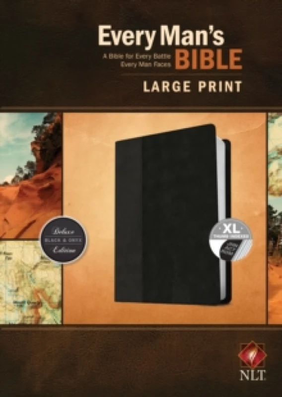 Image of NLT Every Man's Bible, Large Print, Black/Onyx, Indexed Leather / fine binding