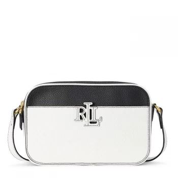 Image of Lauren by Ralph Lauren Carrie 24 Crossbody Bag - Black/SnowWhite