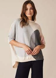 Image of Phase Eight Multi Coloured Caris Circle Intarsia Jumper - XS - multicoloured