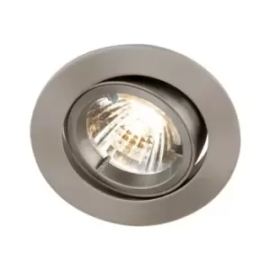 Image of Knightsbridge - GU10 Brushed Chrome Recessed Tilt Twist & Lock Downlight, 230V