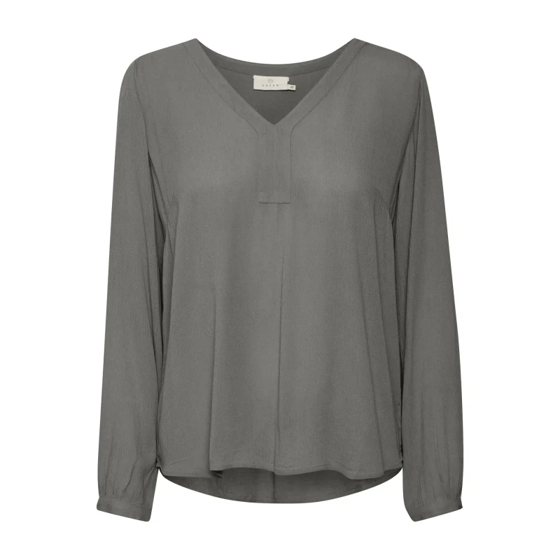 Image of Kaffe Long sleeve blouse For Her KAFFE Amber Gris Female 42