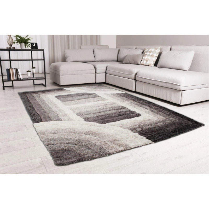 Image of Rugstyle 3D SHAGGY TRELLIS 160x230cm Grey unisex 160x230cm