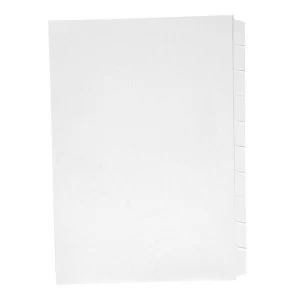 Image of Concord Presentation Index Unpunched Reverse Collated Tabs 10-Part A4 White Ref 7501 Pack 25