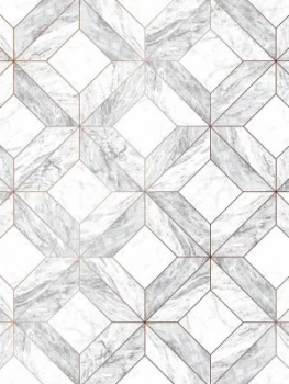 Image of Contour Marble Marquetry Wallpaper