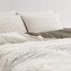 Image of Himeya Less Than 4Hz Double Duvet Cover, Vetiver