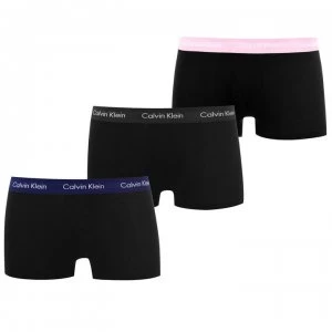 Image of Calvin Klein 3 Pack Low Rise Trunks - Black/Blu/Pink