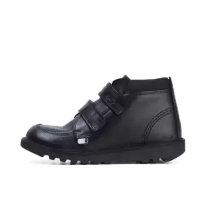 Image of Kickers Junior Kick Scuff Hi Leather Boots - Black - 2