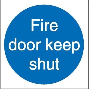 Image of Stewart Superior M014SAV Self Adhesive Vinyl Sign 100x100mm Pack of 5 Fire Door Keep Shut