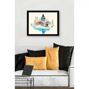 Image of SC0940 Multicolor Decorative Framed MDF Painting