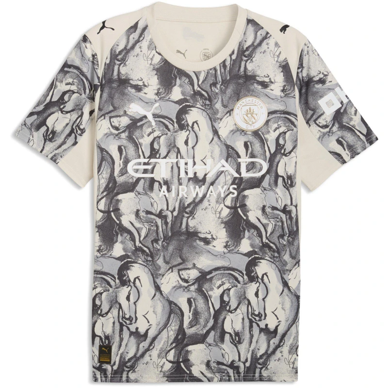 Image of Puma Mens Manchester City Football Shirt Year Of The Horse 2025 2026 White/Grey male L