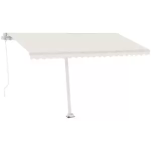 Image of Vidaxl - Freestanding Manual Retractable Awning 400x300cm Cream Cream