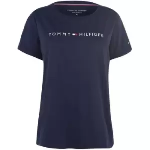 Image of Tommy Bodywear Short Sleeve Small Logo Top - Blue