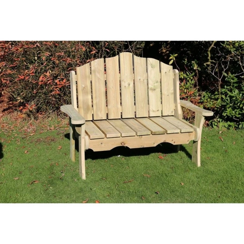 Image of Churnet Valley Garden Furniture Ltd Alton Manor Wooden Bench Garden Seat - Partially Assembled in Brown Brown Unisex