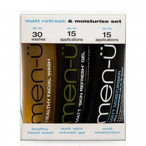Image of men-u Matt Refresh and Moisturise Set - 15ml (3 Products)