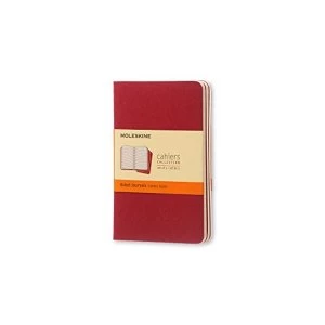 Image of Moleskine Ruled Cahier - Red Cover (3 Set) 2009 Multiple copy pack