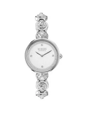 Image of Versus Versace South Bay Stainless Steel White Dial Bracelet, Stainless Steel, Women