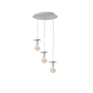 Image of Saturn Cluster Pendant Ceiling Light Silver, 30cm, 3x E27
