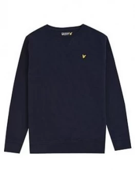 Image of Lyle & Scott Lyle & Scott Boys Classic Crew Neck Sweat, Navy, Size 3-4 Years