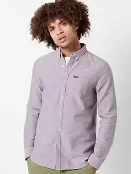Image of Superdry Vintage Oxford Shirt, Deep Purple, Size S, Men