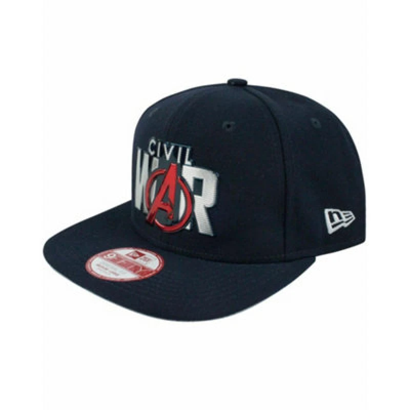 Image of Marvel Snapback Flat Cap Blue unisex