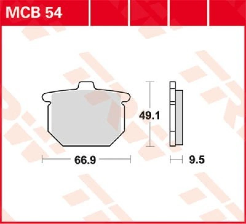 Image of TRW Lucas Brake lining MCB54
