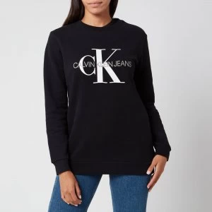 Image of Calvin Klein Jeans Womens Monogram Logo Sweatshirt - CK Black - S
