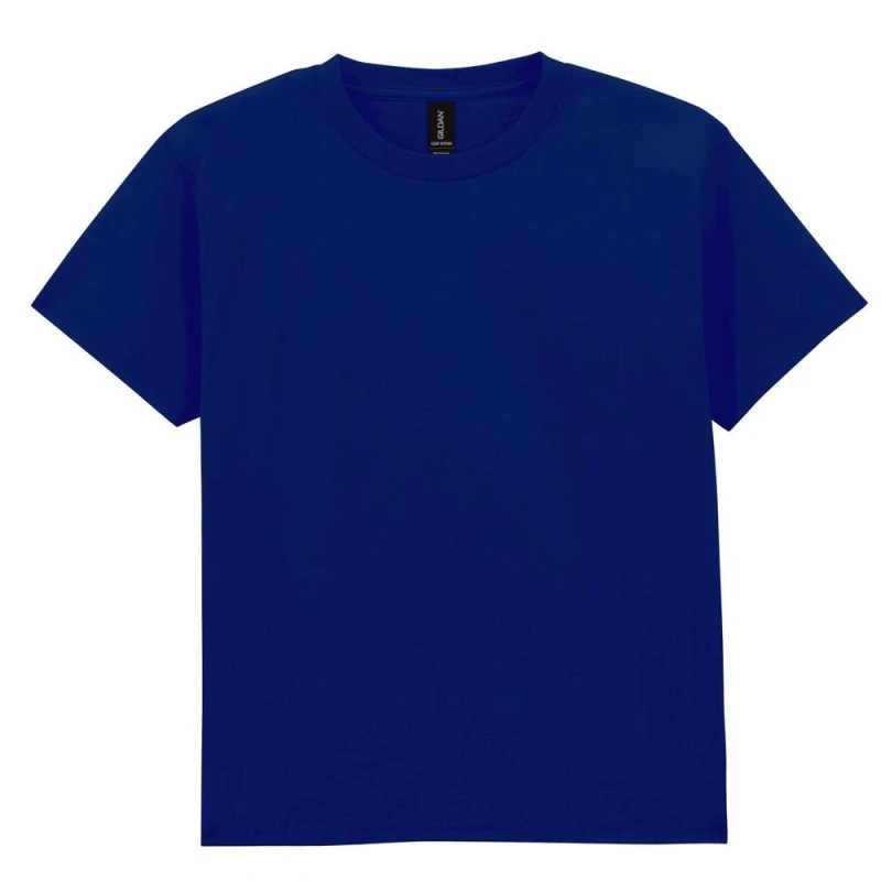 Image of Gildan Cotton Lightweight T-Shirt in Navy Size: 7-8 Years Navy Unisex 7-8 Years