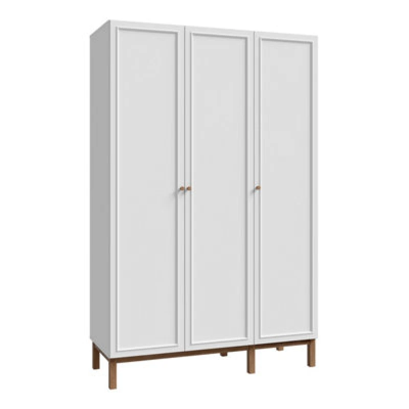Image of Furniture To Go Wensley 3 Door Wardrobe In Light Grey And Oak