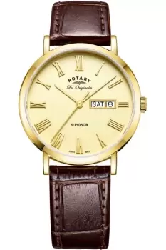 Image of Mens Rotary Swiss Made Windsor Day-Date Watch GS90156/09