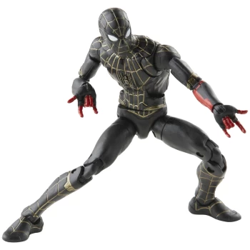 Image of Hasbro Marvel Legends Series Black & Gold Suit Spider-Man 6" Action Figure and Build-A-Figure Part