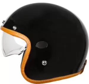 Image of Helstons Naked Carbon Jet Helmet, Black Size M black, Size M