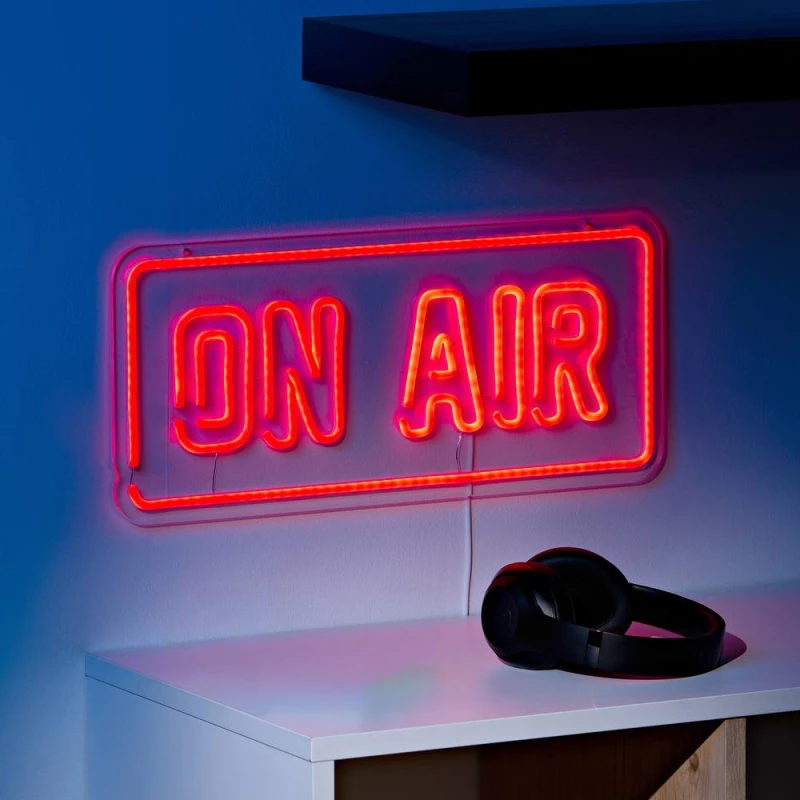 Image of Signography Neon Collection Wall Sign with USB - On Air in Red Red Unisex