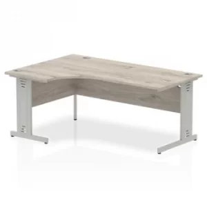 Image of Impulse Cable Managed 1800 Left Hand Crescent Desk Grey Oak